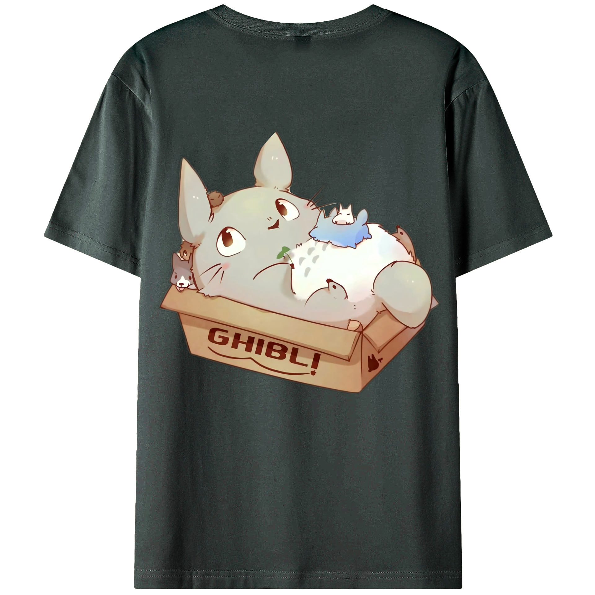 （画像用） となりのトトロ 草壁メイ 草壁サツキ My Neighbor Totoro Satsuki Kusakabe Mei Kusakabe 綿100％ メンズ半袖Tシャツ（バックプリント） 通気性